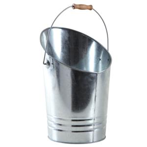 Seau à cendres en métal argent