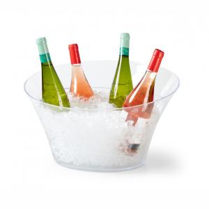 Seau à champagne ovale plastique transparent 44,5x41,5x25 c…