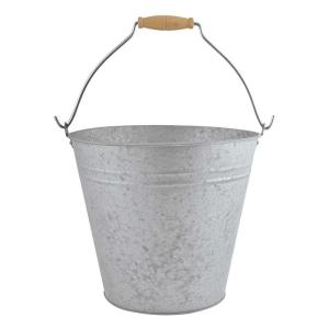 Seau zinc patiné 9.5 L avec anse gris