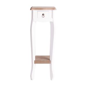 Sellettes en bois mdf blanc 27x27x79 cm - lot de 2