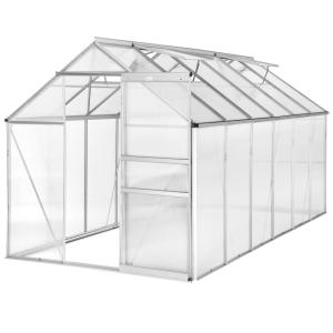 Serre de jardin 11,13 m³, sans Fondation blanc transparent