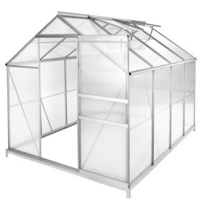 Serre de jardin aluminium fondation fenêtre toit 250x185cm…