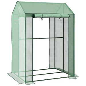 Serre de jardin bâche renforcée 135 g/m² acier vert