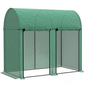 Serre de jardin bâche renforcée 140 g/m² acier vert