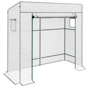 Serre de jardin bâche renforcée 140g/m² pe blanc