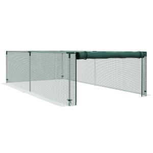 Serre de jardin porte zippée enroulable hdpe