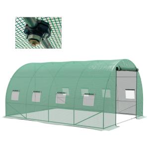 Serre de jardin tunnel arrosage intégré acier renforcé pe v…