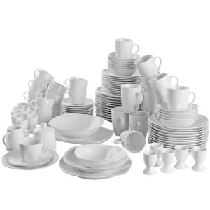 Service de 100 pièces en porcelaine émaillée pour 12 person…