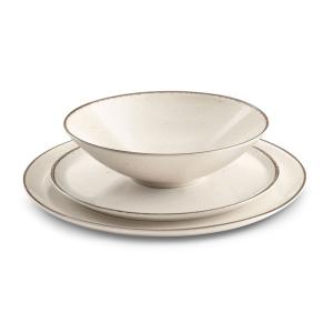 Service de vaisselle 18 pièces en Grès Beige