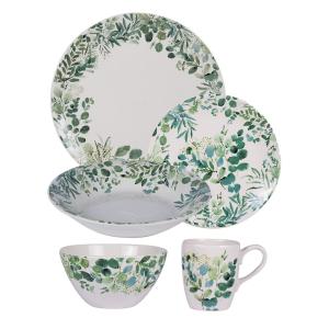 Service de vaisselle 20 pièces   multicolore en faïence