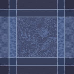 Serviette  coton & autres fibres bleu 54X54