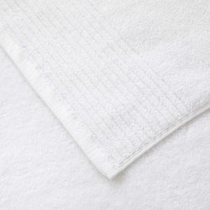 Serviette de bain en  coton blanc 50 x 100 cm