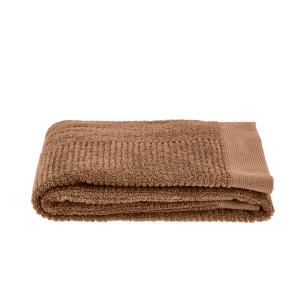 Serviette de bain en coton ocre brun 70x140 cm