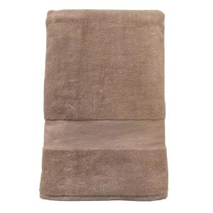 Serviette de bain éponge velours unie Classy" Taupe 90x180"