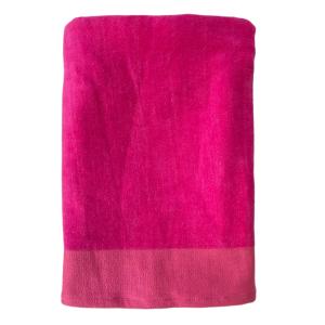 Serviette de bain éponge velours unie Shady" Fuchsia 90x160…