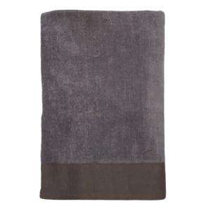 Serviette de bain éponge velours unie Shady" Gris 90x160"