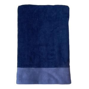 Serviette de bain éponge velours unie Shady" Navy 90x160"