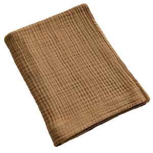 Serviette de bain gaze de coton camel 90x150 cm