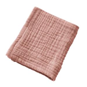 Serviette de bain gaze de coton rose 30x50 cm