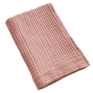 Serviette de bain gaze de coton rose 70x130 cm