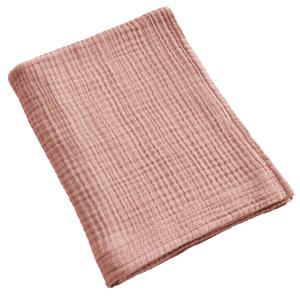 Serviette de bain gaze de coton rose 90x150 cm