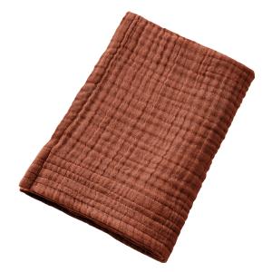 Serviette de bain gaze de coton terracotta 50x90 cm