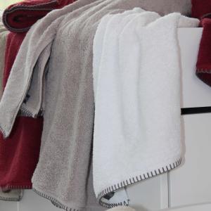 Serviette de bain grand hôtel coton blanc 70 x 140 cm