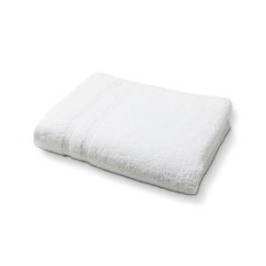 Serviette de bain uni en Coton Blanc 50x90 cm
