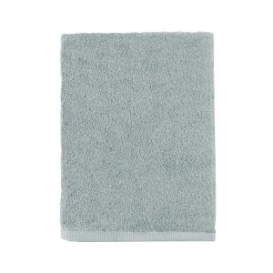 Serviette de bain unie en coton gris Plume 55x100