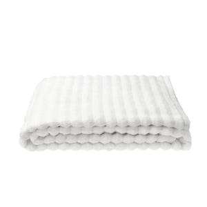Serviette de plage 100x180cm en coton blanc