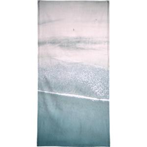 Serviette de plage en éponge-velours en bleu 90x180
