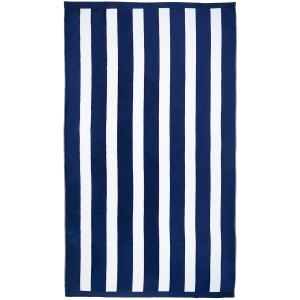 Serviette de plage éponge Velours Bahia" Bleu Marine 100x17…