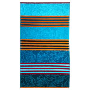 Serviette de plage éponge velours ciselée Fiorito 90x170 mu…