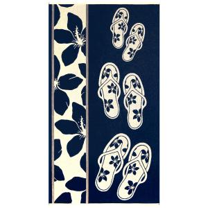 Serviette de plage éponge Velours Jacquard Bleu marine Tama…