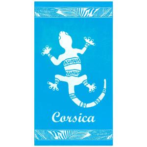 Serviette de plage éponge Velours Jacquard Bleu  Orzu 90x17…