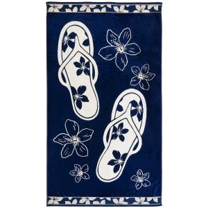 Serviette de plage éponge Velours Jacquard Bleu    Patong 1…