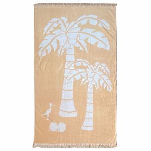 Serviette de plage éponge velours Jacquard Cocobeach 90x170