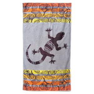 Serviette de plage éponge velours Jacquard Homok 95x175