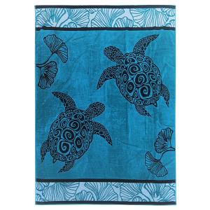 Serviette de plage éponge velours Jacquard Mallorca 140x180