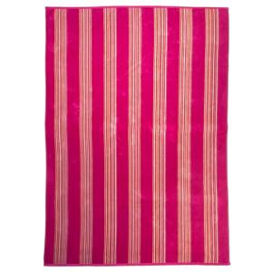 Serviette de plage éponge velours Jacquard Mil-fuschia 140x…