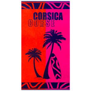 Serviette de plage éponge Velours Jacquard Multicolore   Ca…