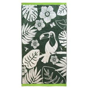 Serviette de plage éponge velours Jacquard Musia" 100x175 k…