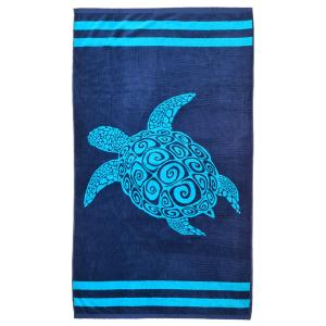 Serviette de plage éponge velours Jacquard Pavlos 90x170