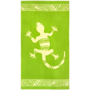 Serviette de plage éponge Velours Jacquard Vert    Cosmo  9…