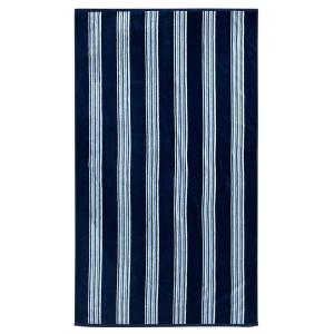 Serviette de plage éponge velours Milonga Bleu marine 90x17…