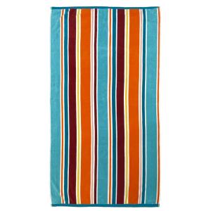 Serviette de plage éponge Velours  Multicolore  Socoa 90x17…