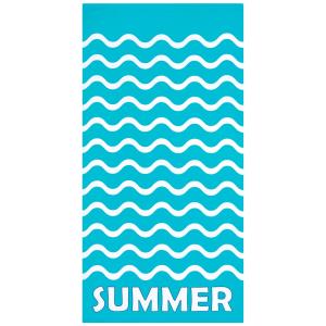 Serviette de plage microfibre Bleu Vague-Pop  75x150