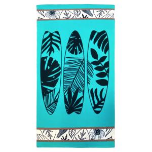 Serviette de plage microfibre Brisbane" 90x170cm bleu"