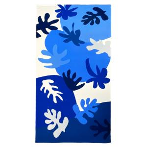 Serviette de plage microfibre Coralina 90x170 bleu