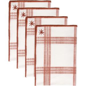 Serviette de table (x4) coton terracotta 45x45